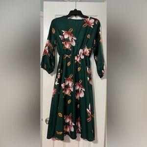 SHEIN Women’s Green Floral Dress